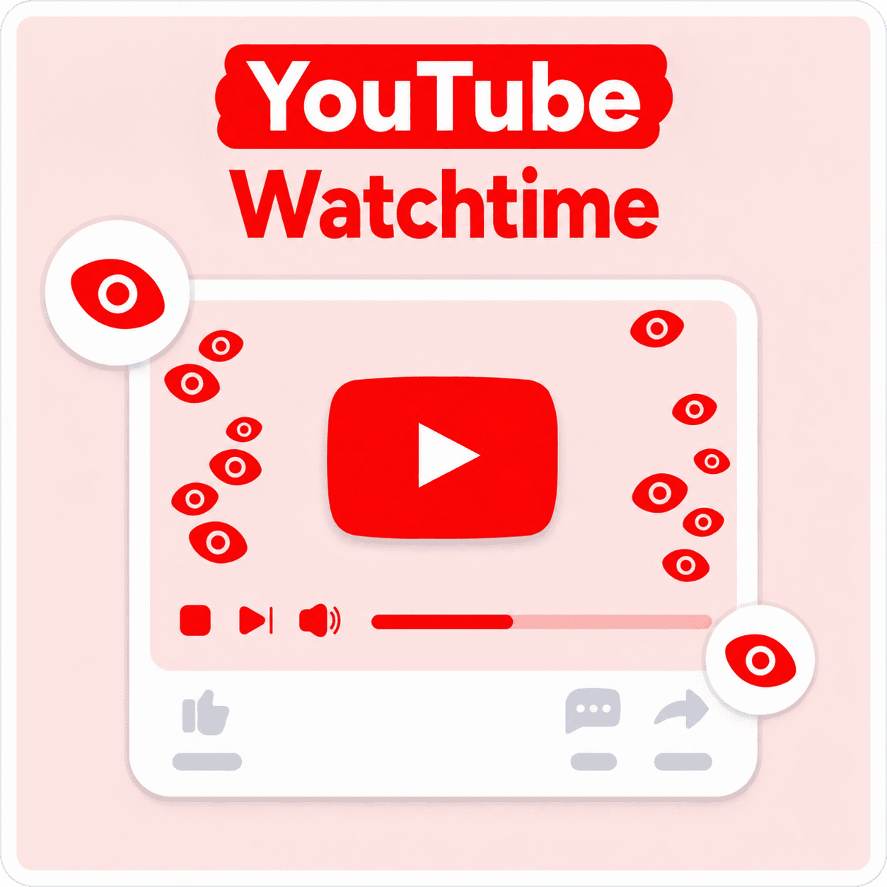 YouTube Watchtime kaufen Mockup